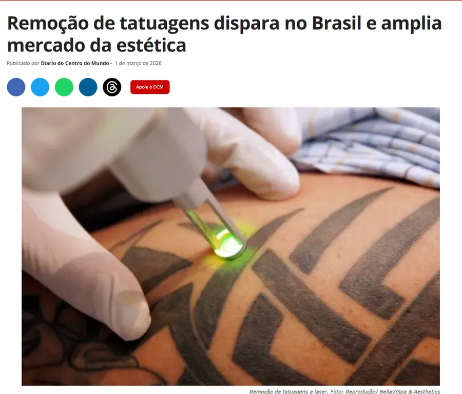 Diário do Centro do Mundo: Remoção de tatuagens dispara no Brasil e amplia mercado da estética